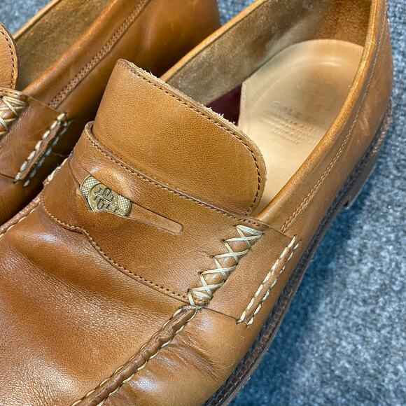 Cole Haan Mens 10 American Classics Pinch Penny Loafers Brown Leather Preppy